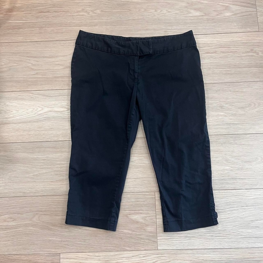 H&M Low Rise Black Capri Women 10 Quiet Luxury Office Sire Work Minimalst